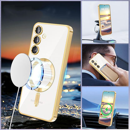 MagSafe Case for Samsung Galaxy S23 S911, Techsuit, Luxury Crystal, Light Purple
