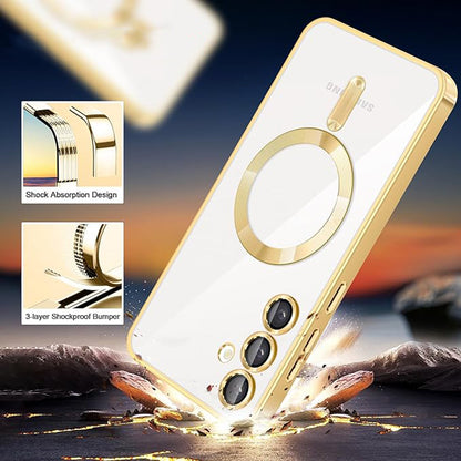 MagSafe Case for Samsung Galaxy S23 S911, Techsuit, Luxury Crystal, Light Purple
