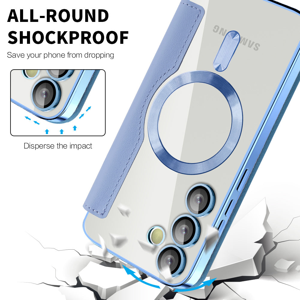 MagSafe Case for Samsung Galaxy S23 S911, Techsuit, SmartMag Book, Blue