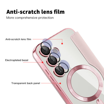 MagSafe Case for Samsung Galaxy S23 S911, Techsuit, SmartMag Book, Pink