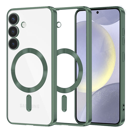 MagSafe Case for Samsung Galaxy S24+ S926, Techsuit, Luxury Crystal, Dark Green