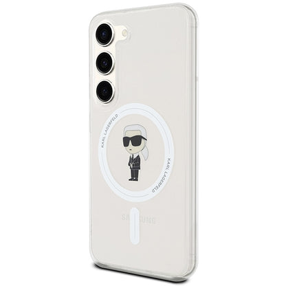 MagSafe Case for Samsung Galaxy S24 S921, Karl Lagerfeld, IML Ikonik Karl, Transparent