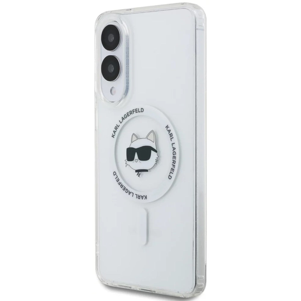 MagSafe Case for Samsung Galaxy S25 Edge S937, Karl Lagerfeld, IML Choupette's Head, White