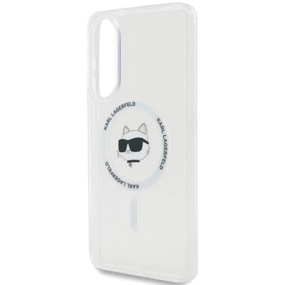MagSafe Case for Samsung Galaxy S25 Edge S937, Karl Lagerfeld, IML Choupette's Head, White