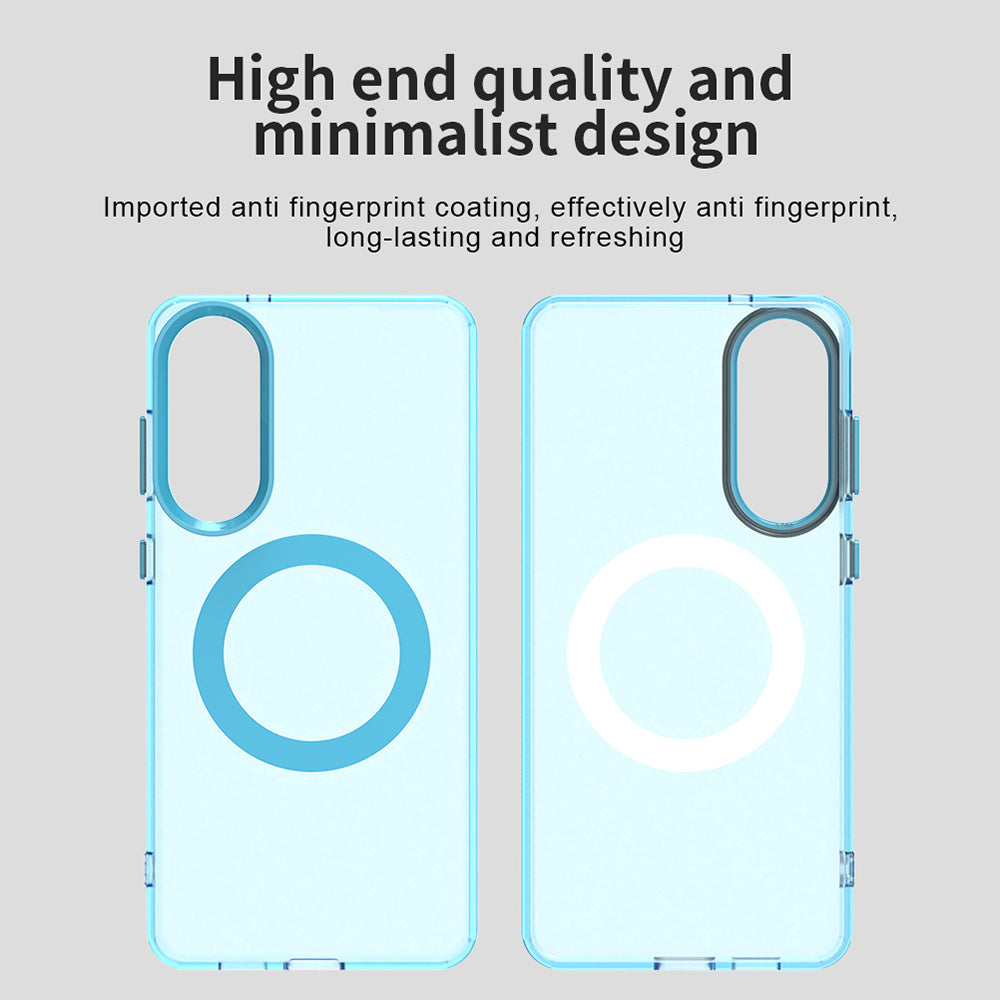 MagSafe Case for Samsung Galaxy S25 Edge S937, Techsuit, CandyCase, Blue