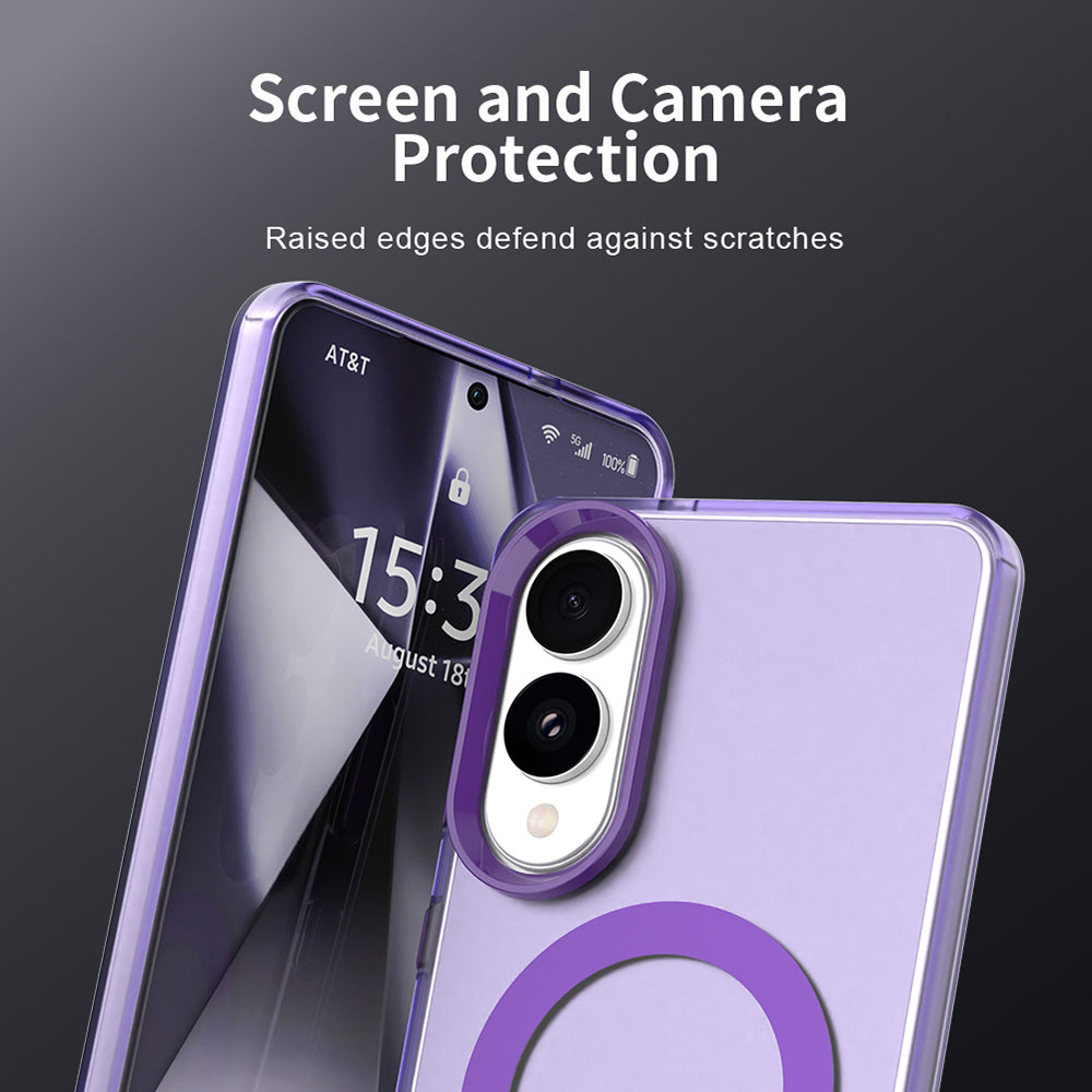 MagSafe Case for Samsung Galaxy S25 Edge S937, Techsuit, CandyCase, Purple