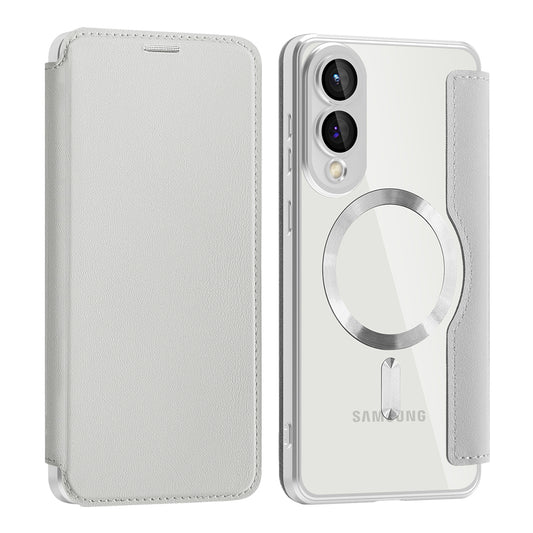 MagSafe Case for Samsung Galaxy S25 Edge S937, Techsuit, SmartMag Book, Gray