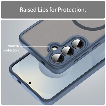 MagSafe Case for Samsung Galaxy S25 FE, Techsuit, HaloFrost II, Navy Blue