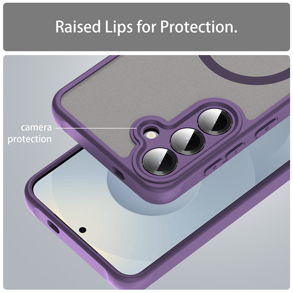 MagSafe Case for Samsung Galaxy S25 FE, Techsuit, HaloFrost II, Purple