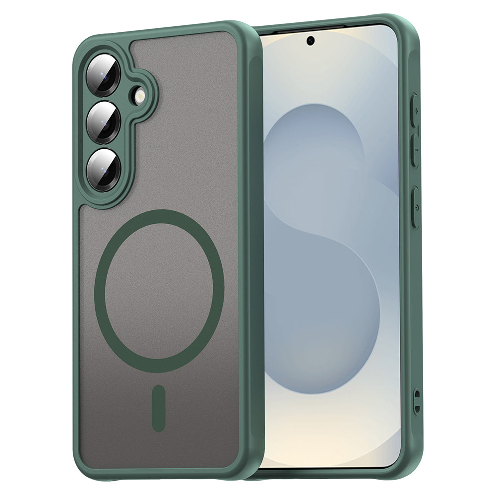 MagSafe Case for Samsung Galaxy S25 FE, Techsuit, HaloFrost II, Green
