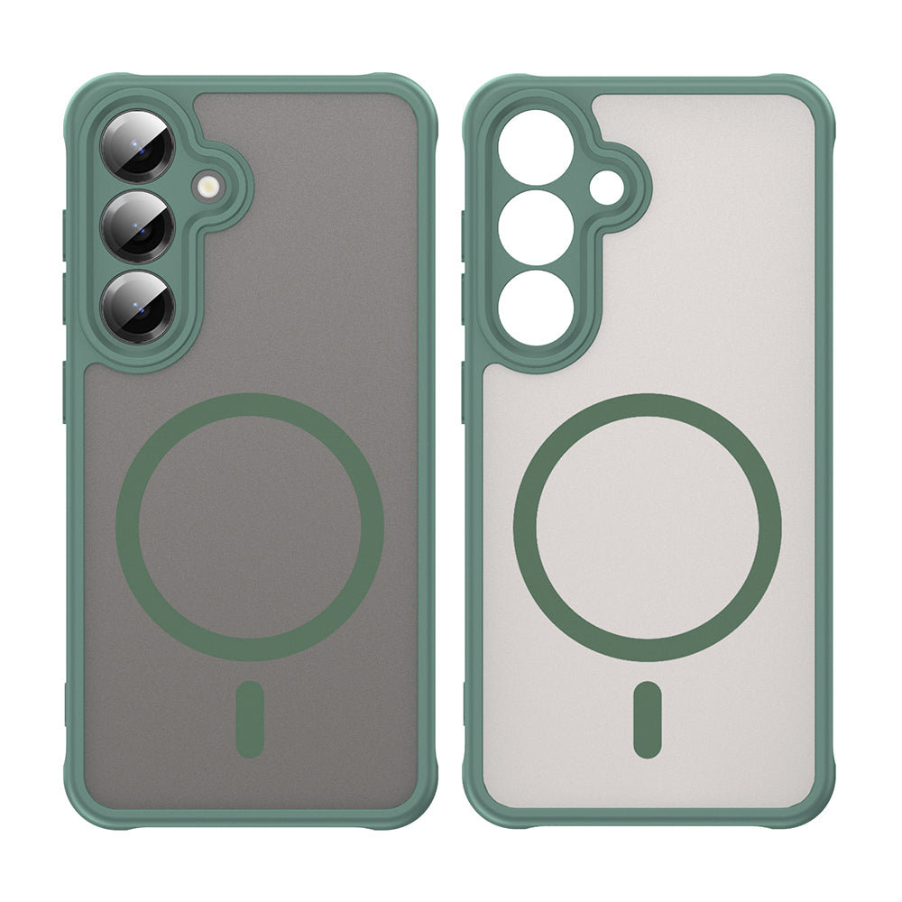 MagSafe Case for Samsung Galaxy S25 FE, Techsuit, HaloFrost II, Green