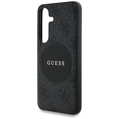 MagSafe Case for Samsung Galaxy S25+ S936, Guess, 4G Circle Classic Logo, Black