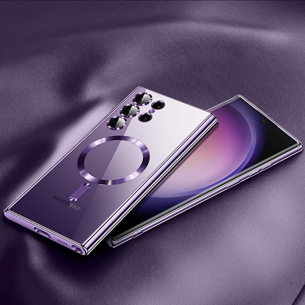 MagSafe Case for Samsung Galaxy S25 Ultra S938, Techsuit, Luxury Crystal, Light Green