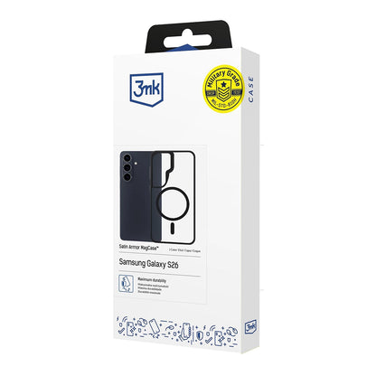 MagSafe Case for Samsung Galaxy S26, 3MK, Satin Armor, Transparent