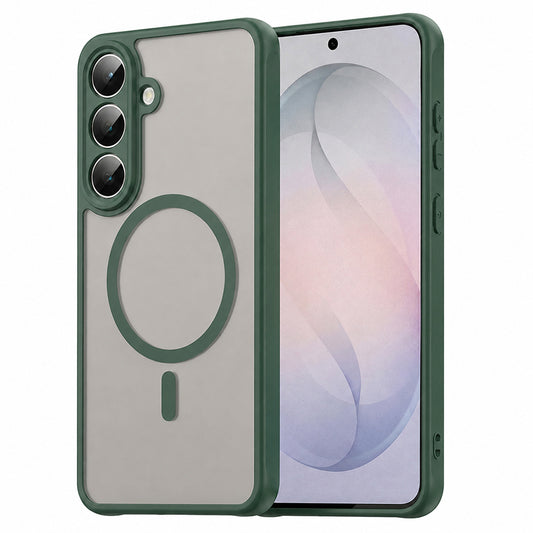 MagSafe Case for Samsung Galaxy S26 FE S741, Techsuit, HaloFrost II, Green