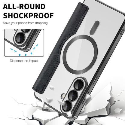 MagSafe Case for Samsung Galaxy S26 Plus S947, Techsuit, SmartMag Book, Black