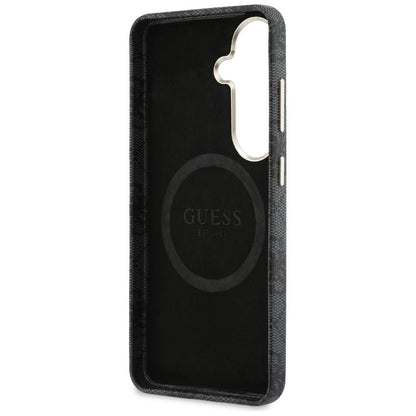 MagSafe Case for Samsung Galaxy S26 S942, Guess, 4G Script Logo, Black
