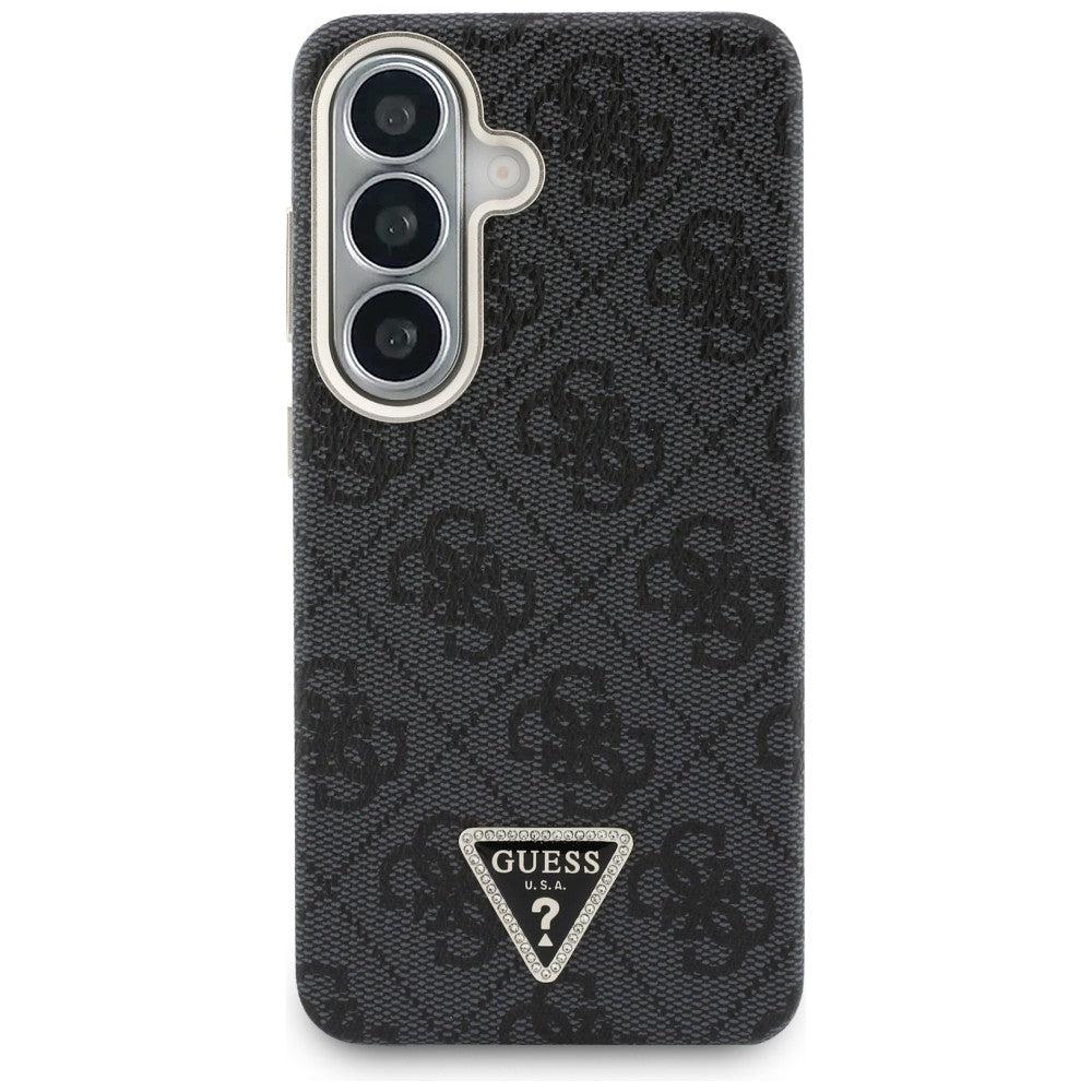 MagSafe Case for Samsung Galaxy S26 S942, Guess, 4G Triangle Logo, Black