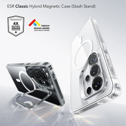 MagSafe Case for Samsung Galaxy S26 Ultra S948, ESR, Classic Hybrid Kickstand, Transparent