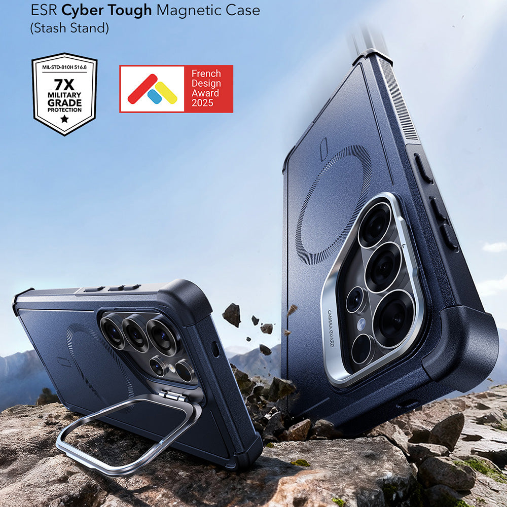 MagSafe Case for Samsung Galaxy S26 Ultra, ESR, Cyber Armor Kickstand, Blue