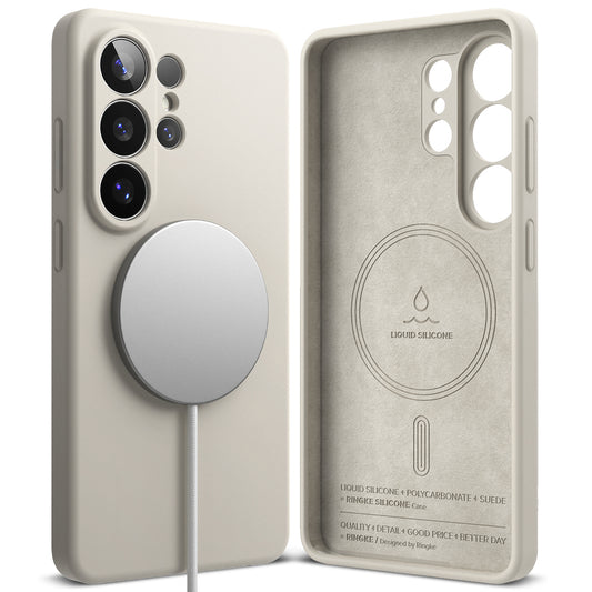 MagSafe Case for Samsung Galaxy S26 Ultra, Ringke, Silicone, Cream