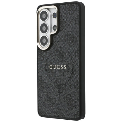 MagSafe Case for Samsung Galaxy S26 Ultra S948, Guess, 4G Embossed Ring, Black
