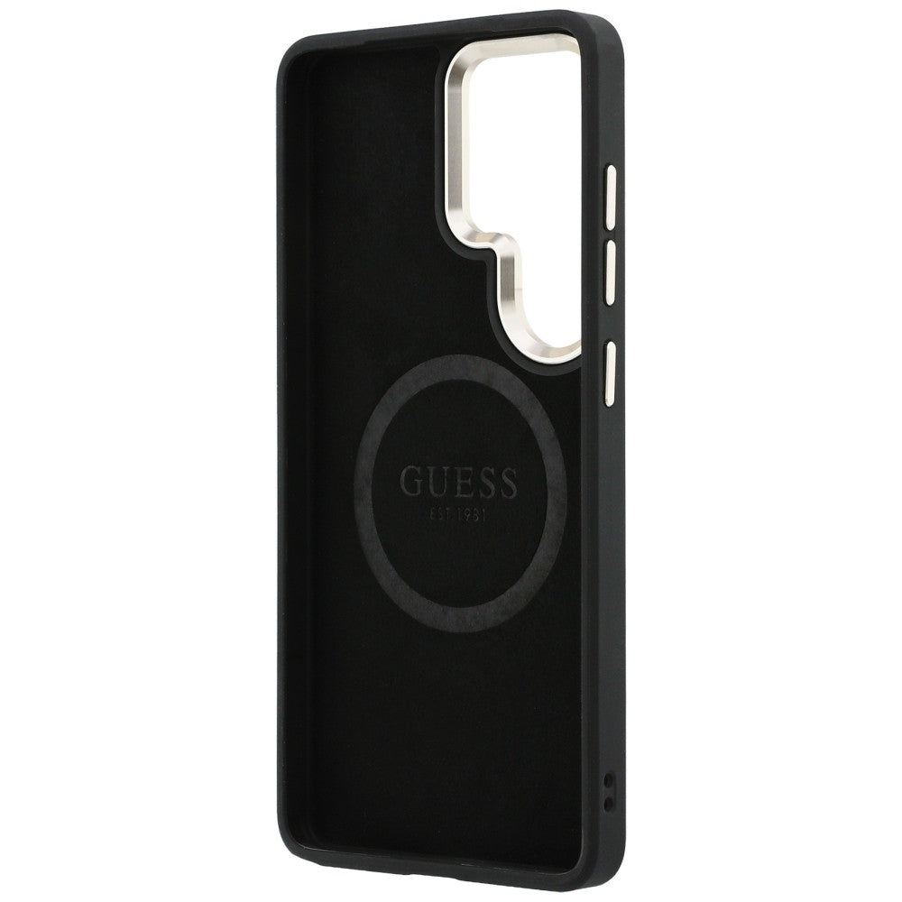 MagSafe Case for Samsung Galaxy S26 Ultra S948, Guess, Perforated Logo, Brown