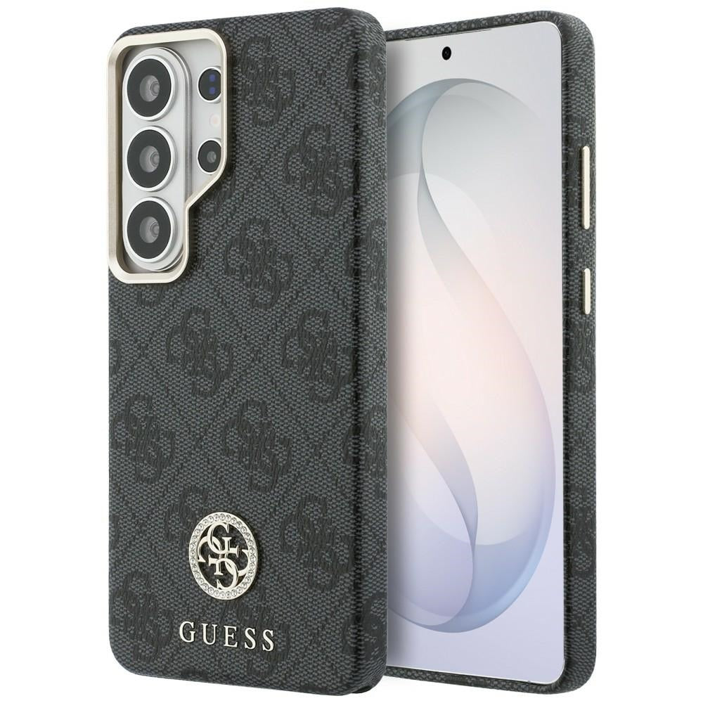 MagSafe Case for Samsung Galaxy S26 Ultra S948, Guess, Strass Round Logo, Black