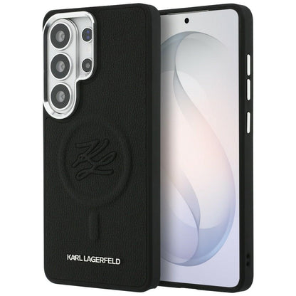 MagSafe Case for Samsung Galaxy S26 Ultra S948, Karl Lagerfeld, Initial Logo Debossed, Black