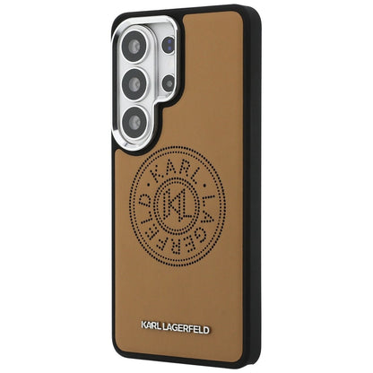 MagSafe Case for Samsung Galaxy S26 Ultra S948, Karl Lagerfeld, Karl Round Point Logo, Brown