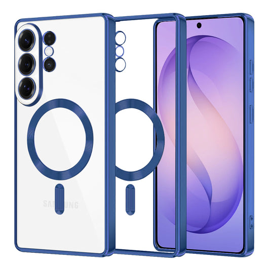 MagSafe Case for Samsung Galaxy S26 Ultra, Techsuit, Luxury Crystal, Dark Blue