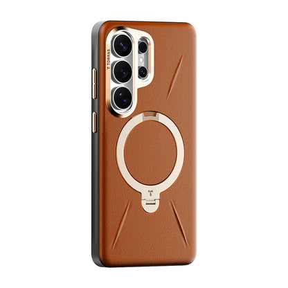 MagSafe Case for Samsung Galaxy S26 Ultra, Torras, QPRO Leather, Brown