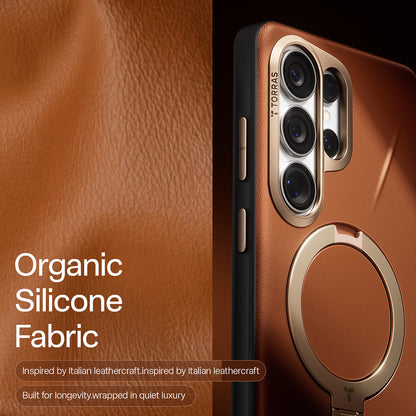 MagSafe Case for Samsung Galaxy S26 Ultra, Torras, QPRO Leather, Brown