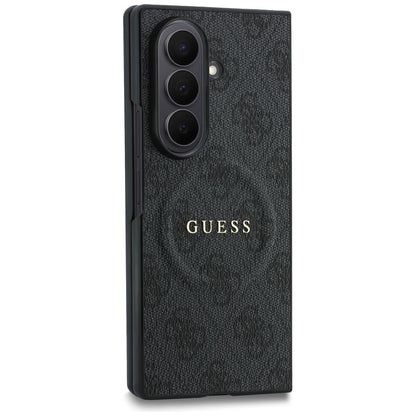 MagSafe Case for Samsung Galaxy Z Fold8 Ultra F976, Guess, 4G Leather Classic, Black