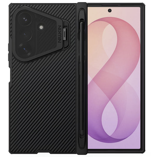 MagSafe Case for Samsung Galaxy Z Fold8 Ultra F976, Nillkin, CamShield Pro with Transparent Black Lens Cover and S-Pen Holder, Black