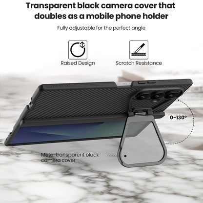 MagSafe Case for Samsung Galaxy Z Fold8 Ultra F976, Nillkin, CamShield Pro with Transparent Black Lens Cover and S-Pen Holder, Black