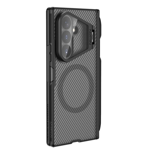 MagSafe Case for Samsung Galaxy Z Fold8 Ultra F976, Nillkin, CamShield Pro with Transparent Lens Cover and S-Pen Holder, Transparent Black