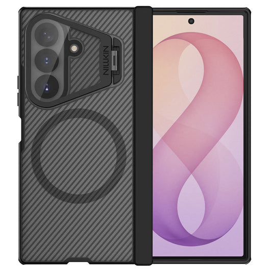 MagSafe Case for Samsung Galaxy Z Fold8 Ultra F976, Nillkin, CamShield Pro with Transparent Lens Cover, Transparent Black