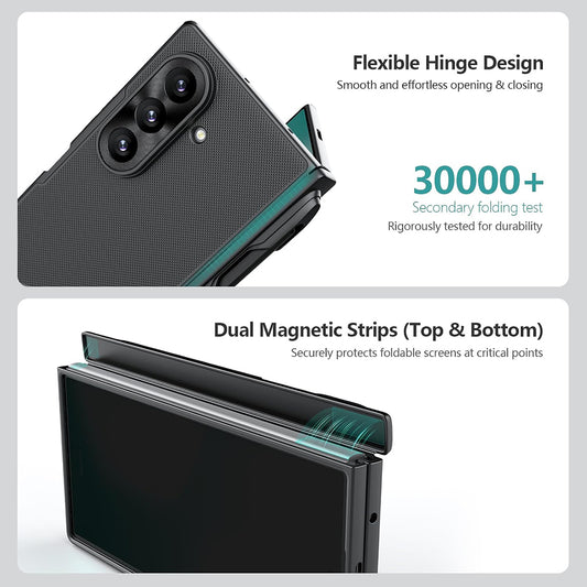 MagSafe Case for Samsung Galaxy Z Fold8 Ultra F976, Nillkin, Super Frosted Shield with Pen Holder, Black