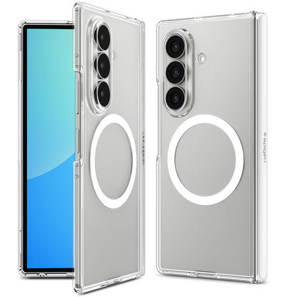 MagSafe Case for Samsung Galaxy Z Fold8 Ultra F976, Spigen, Ultra Hybrid Pro, Clear White ACS11506