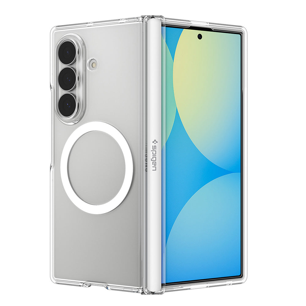 MagSafe Case for Samsung Galaxy Z Fold8 Ultra F976, Spigen, Ultra Hybrid Pro, Clear White ACS11506