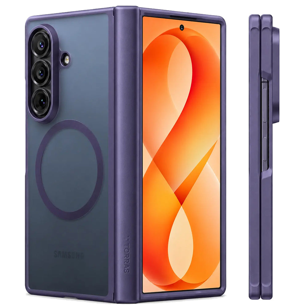 MagSafe Case for Samsung Galaxy Z Fold8 Ultra F976, Torras, Guardian, Dark Purple