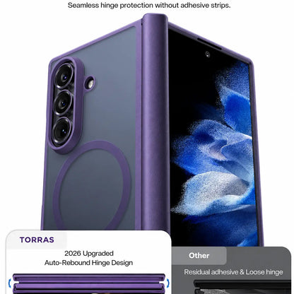MagSafe Case for Samsung Galaxy Z Fold8 Ultra F976, Torras, Guardian, Dark Purple