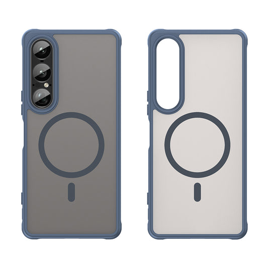 MagSafe Case for Sony Xperia 1 VII, Techsuit, HaloFrost II, Navy Blue