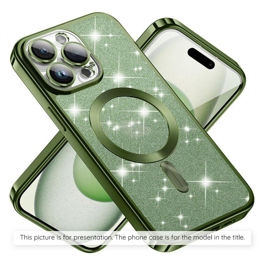 MagSafe Case for Xiaomi 17T Pro, Techsuit, Luxury Glitter, Dark Green