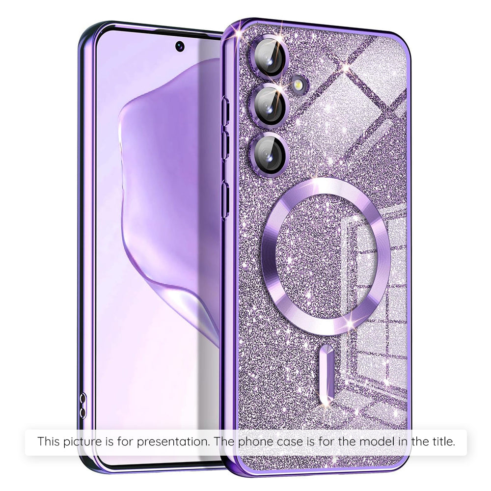 MagSafe Case for Xiaomi 17T, Techsuit, Luxury Glitter, Light Purple