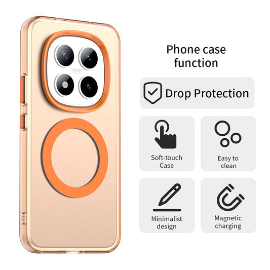 MagSafe Case for Xiaomi Poco M8 Pro / Redmi Note 15 Pro+ 5G, Techsuit, CandyCase, Orange