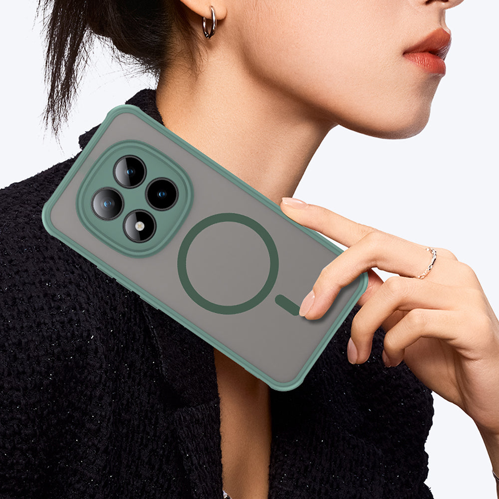 MagSafe Case for Xiaomi Poco M8 Pro / Redmi Note 15 Pro+ 5G, Techsuit, HaloFrost II, Green
