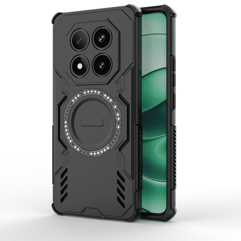 MagSafe Case for Xiaomi Redmi Note 14 Pro 4G, Techsuit, ArmorMag, Black