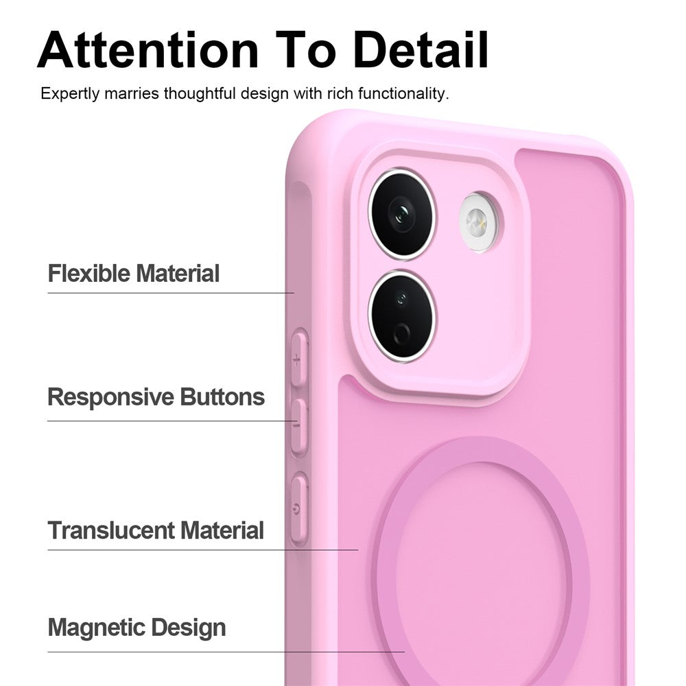 MagSafe Case for Xiaomi Redmi Note 17 4G / Note 17 5G, Techsuit, HaloFrost II, Pink
